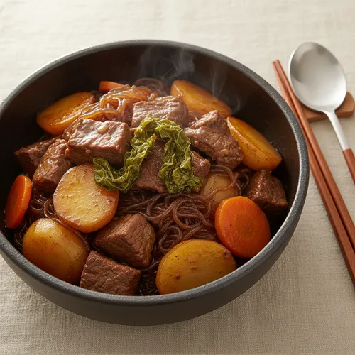 牛肉とじゃがいもの煮物