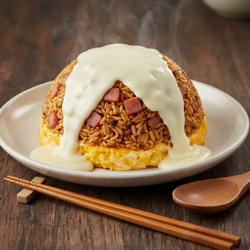 ウルトラチーズ爆弾ラーメン炒飯