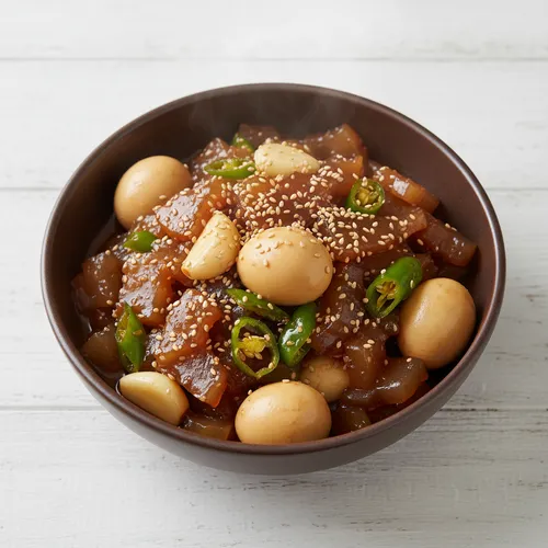 こんにゃくうずらの卵の煮物