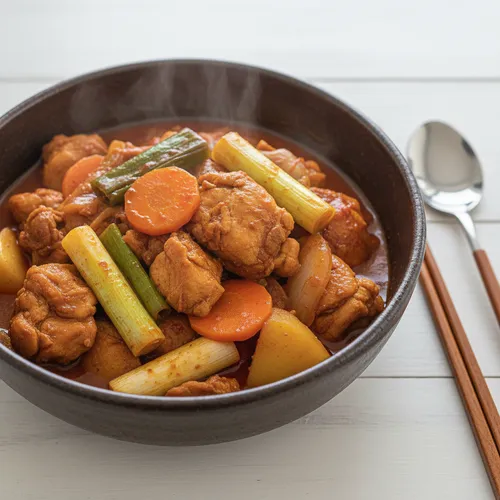 タクポックムタン（鶏肉の辛味煮込み）