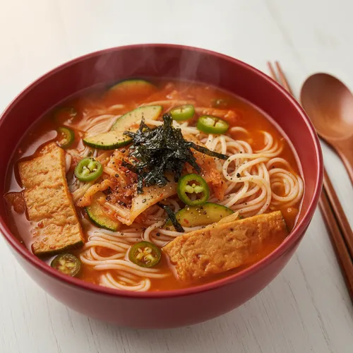キムチさつま揚げそうめん