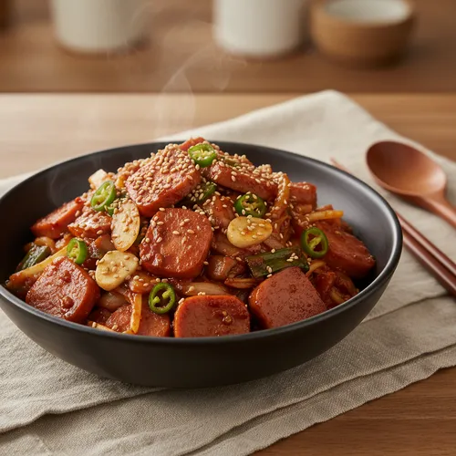 スパムコチュジャン炒め