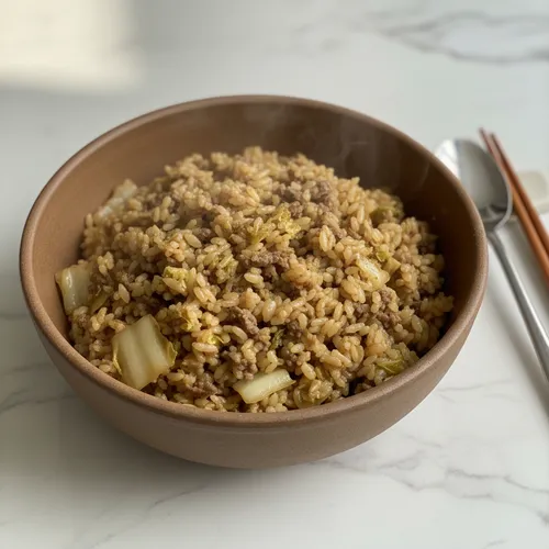 牛肉とテンジャン（韓国味噌）のミニ白菜ご飯