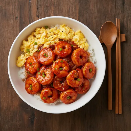自家製チリシュリンプ丼