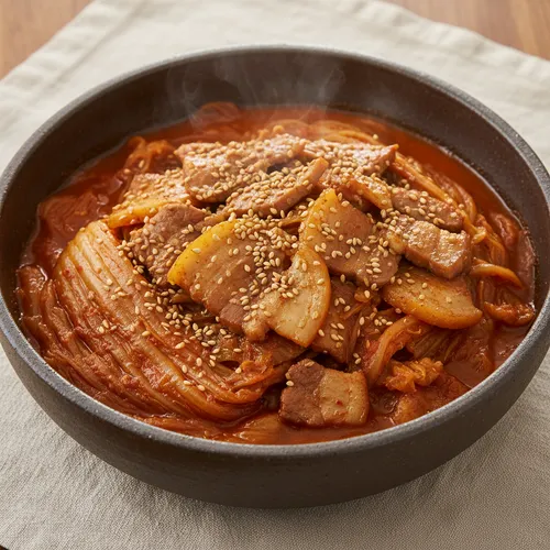 豚首肉キムチ蒸し