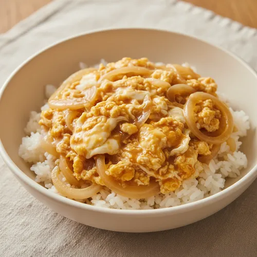 玉ねぎたっぷり卵丼