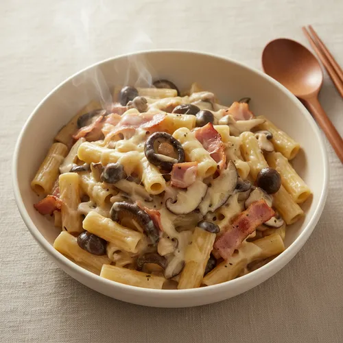 きのこクリームパスタ