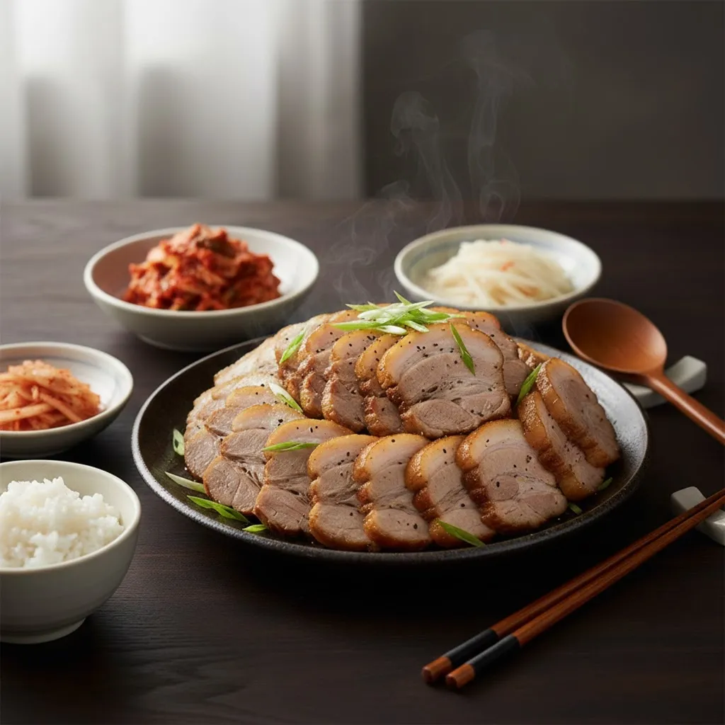 スユク（茹で豚肉）