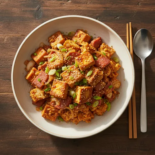 스팸두부계란볶음