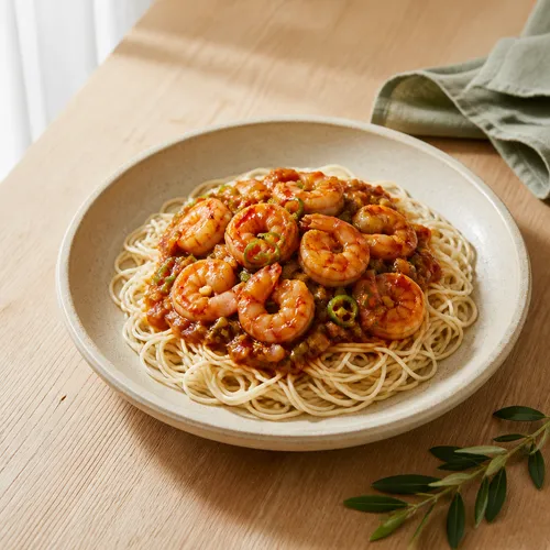 プロテイン40g チリシュリンプ豆腐麺