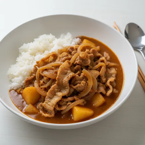 豚バラ薄切り肉カレー