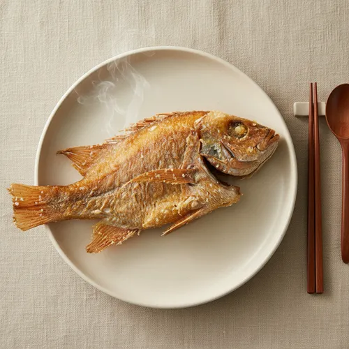 油なしでこんがり焼いた魚の塩焼き