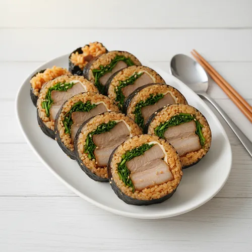 春の香りたっぷり ノビルと豚バラ肉のキンパ