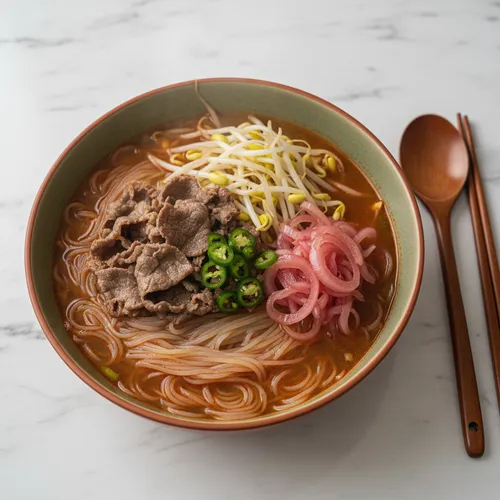 市販ソースで作る専門店風フォーと手作り玉ねぎの甘酢漬け