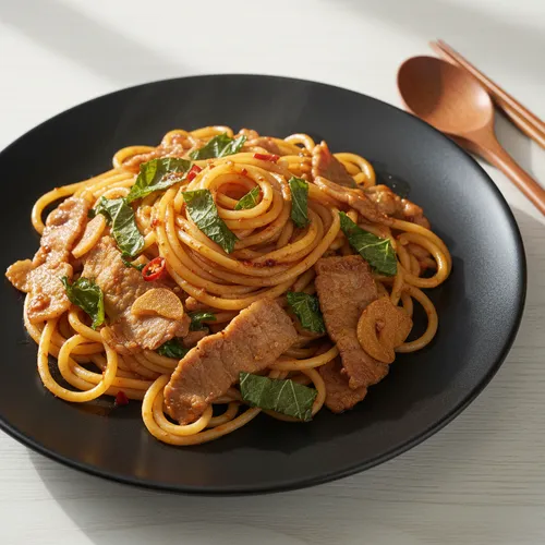 エゴマの葉のパスタ