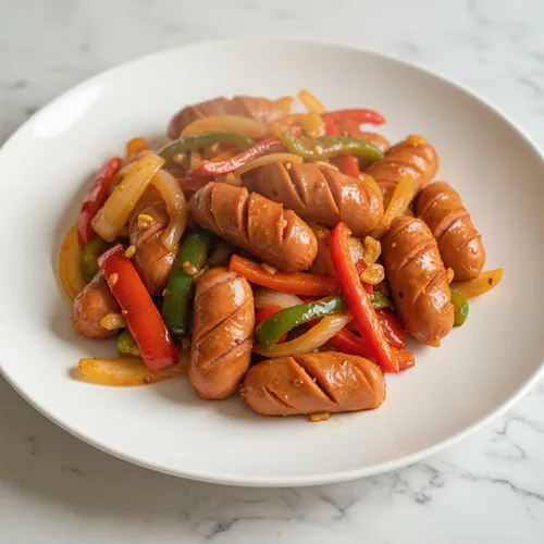 ソーセージと野菜の炒め物