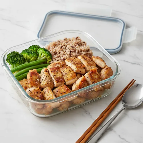 鶏もも肉ステーキ ダイエットミールプレップ弁当