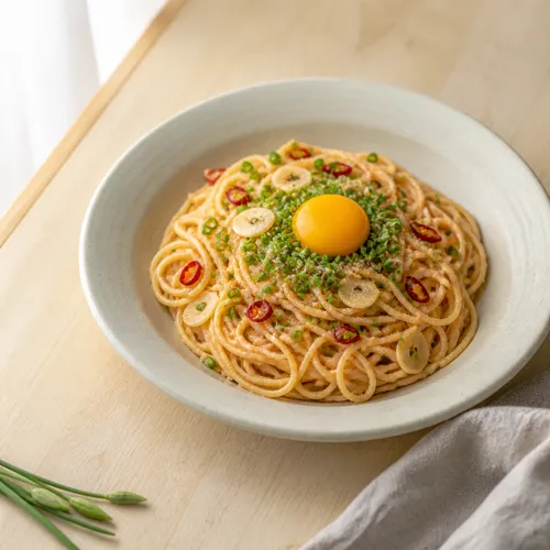 ワンパン明太子オイルパスタ