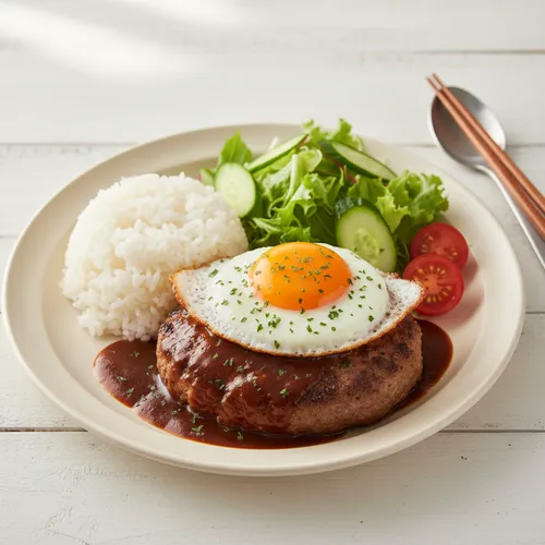 肉汁たっぷり分厚い手作りハンバーグステーキ