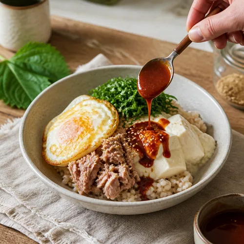 ダイエットおぼろ豆腐ビビンバ
