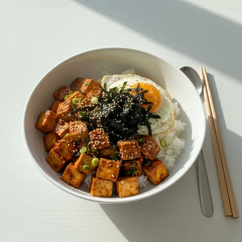 電子レンジ豆腐の煮物