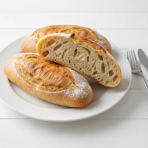 モチモチふんわり、大きな気孔が生きている捏ねないチャバタ No Knead Ciabatta