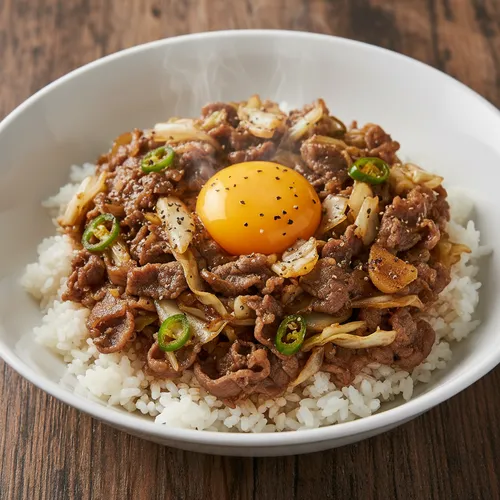 キャベツと牛バラ薄切り肉のビビンバ風