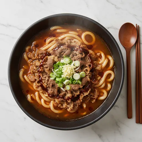 濃厚スープの牛バラうどん