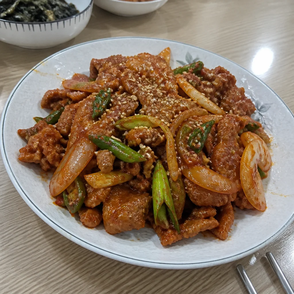 チェユッポックム(豚肉のコチュジャン炒め)