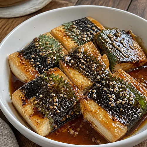 韓国風豆腐ののり巻き照り焼き