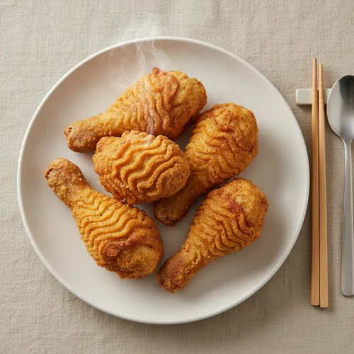 ウェーブ模様 KFC風フライドチキン