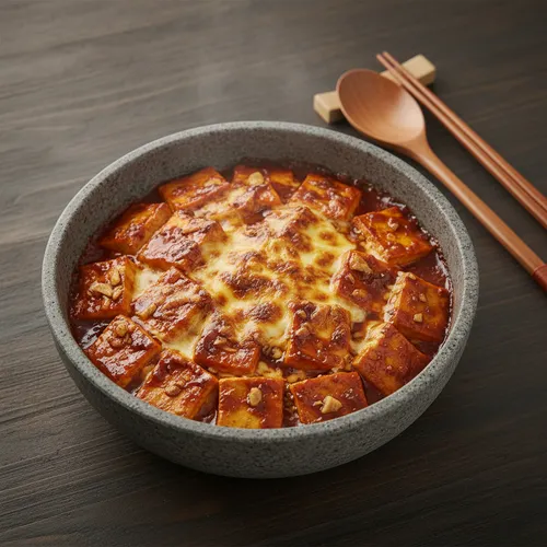 ダイエット向けおぼろ豆腐のピリ辛チーズ焼き