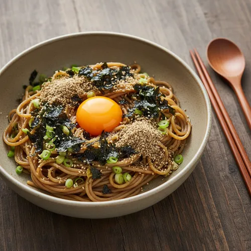 エゴマ油の冷製パスタ
