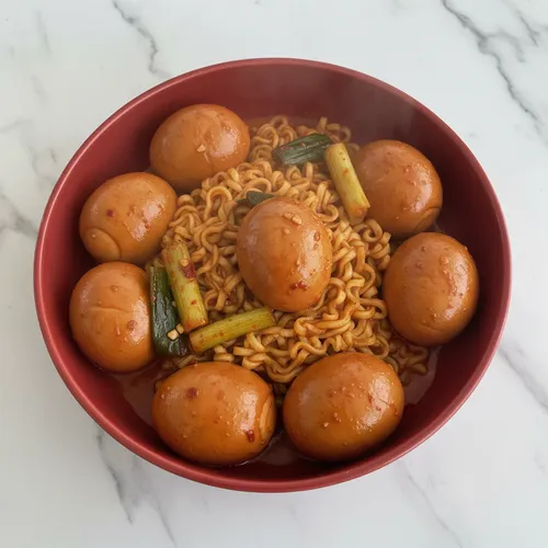 ケランボクイ（卵とラーメンの炒めトッポッキ風）