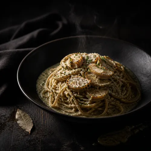 アワビの肝入りプレミアムパスタ