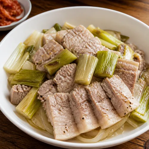 電子レンジで作るスユク（茹で豚）