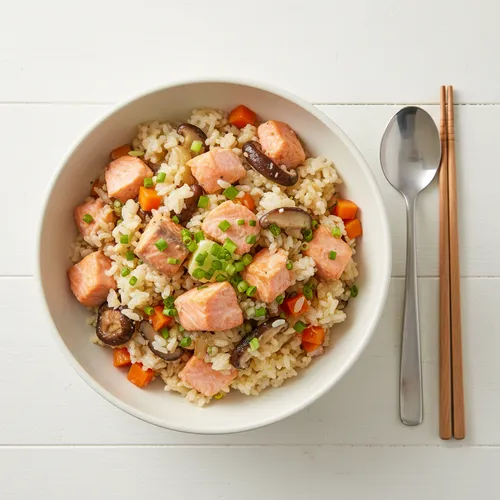 炊飯器で作るサーモンご飯