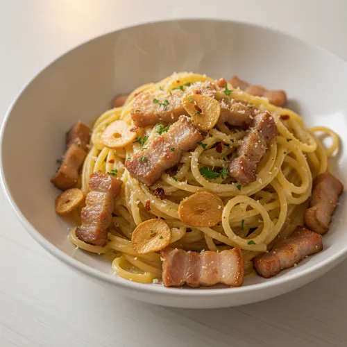 ワンパン豚バラ肉パスタ