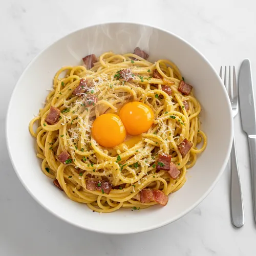 ノークリームカルボナーラパスタ