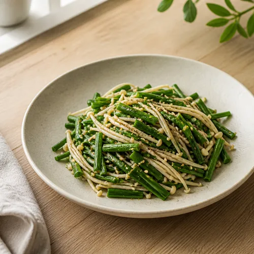 えのきとにらの炒め物