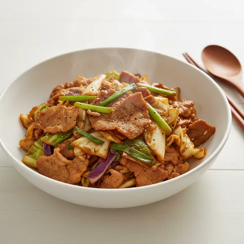 イ・ヨンボクのキャベツ豚肉炒め