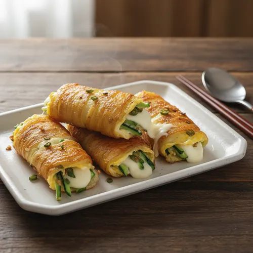 韓国かぼちゃとじゃがいものチーズ巻き