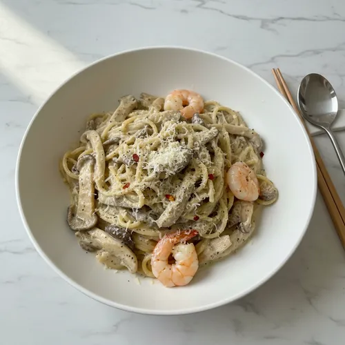 太らないとろっとしたきのこパスタ