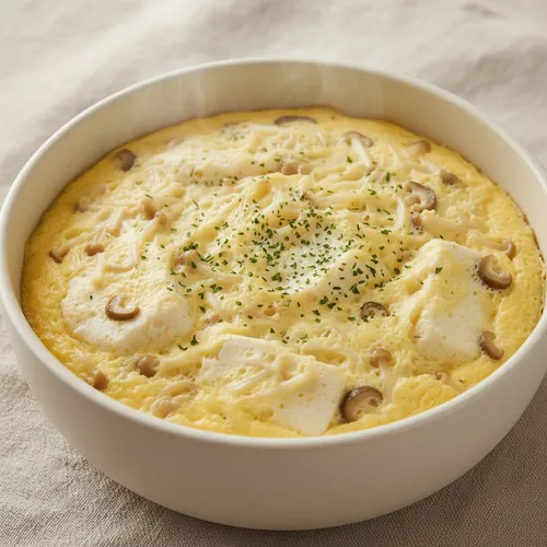 電子レンジおぼろ豆腐の卵蒸し