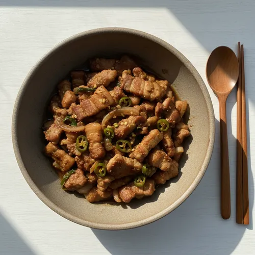삼겹살 된장 조림