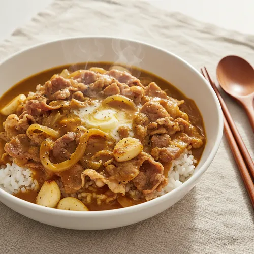 豚バラ薄切り肉カレー