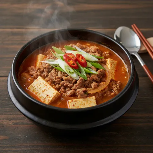 コチュジャン豚肉豆腐チゲ