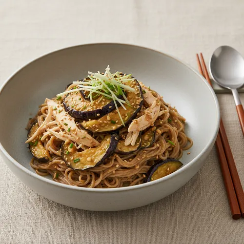 ピーナッツテンジャンなすビビン麺