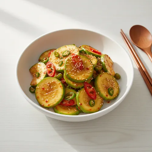 シャキシャキ食感が絶品！韓国かぼちゃの和え物