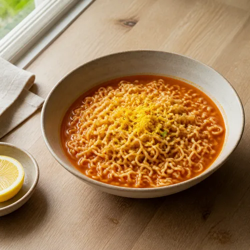 ユンナムノシェフ特製のアンチョビソースレモンラーメン